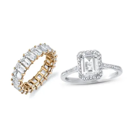 خواتم مرصعة بالتوباز الأبيض لإطلالة مسائية جذابة