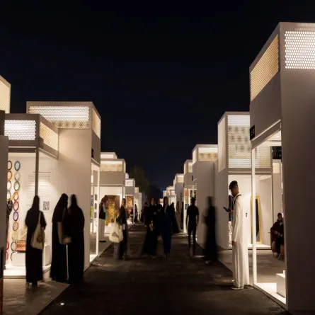 بوثات فنانون أسبوع مسك للفنون - الصورة من حساب معهد مسك للفنون على تويتر