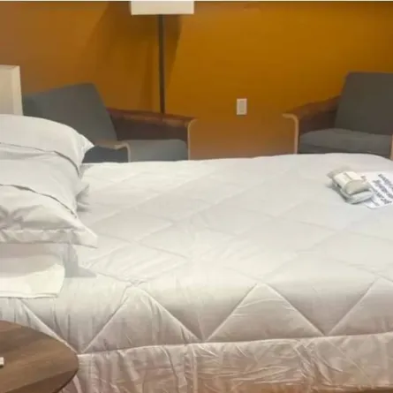 A conference room converted into a bedroom at Twitter's San Francisco HQ - from bbc 8 Dec 2022