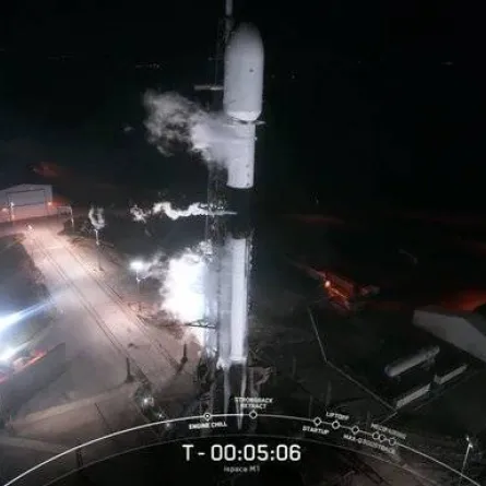 لحظة إطلاق المستكشف راشد. الصورة من مركز محمد بن راشد للفضاء