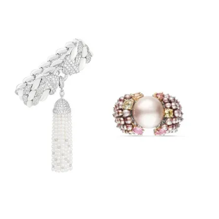 موديلات مجوهرات مرصعة باللؤلؤ