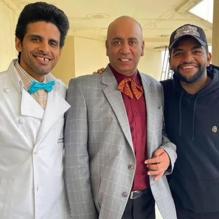 خالد المظفر برفقة أحمد العونان وحمدي الميرغني من كواليس مسلسل سقط سهوا- صورة من صفحته على انستغرام 