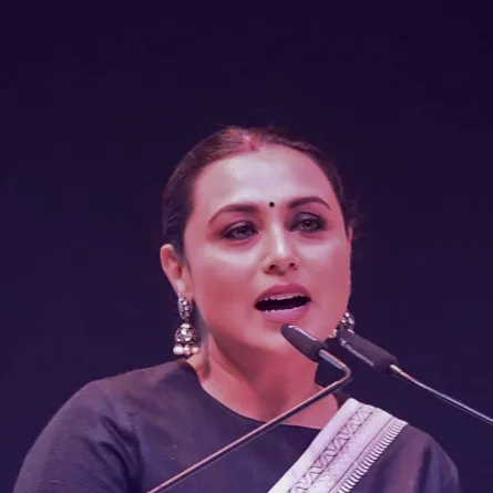 Bollywood actress Rani Mukherjee addresses during the inauguration ceremony of 28th Kolkata International film festival in Kolkata on December 15, 2022. Dibyangshu SARKAR / AFP