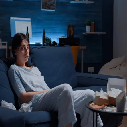 صورة لامرأة تعاني من الاكتئاب