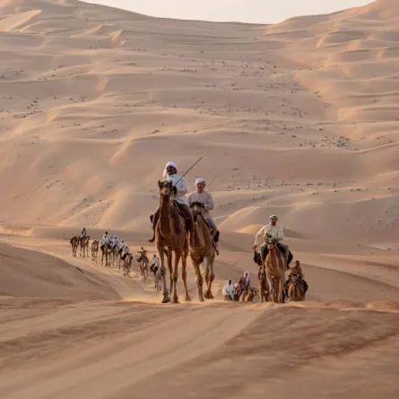 رحلة الهجن- الصورة من مركز حمدان بن محمد لإحياء التراث 