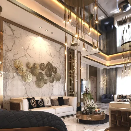 ديكورات الصالة بلمسات فاخرة