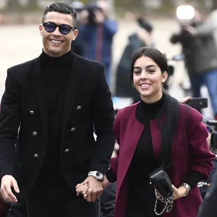 Cristiano Ronaldo and his Spanish girlfriend Georgina Rodriguez, Madrid on January 22, 2019. PIERRE-PHILIPPE MARCOU / AFP