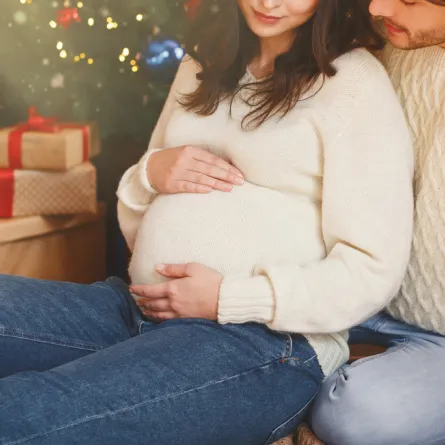 صورة لحامل في السنة الجديدة