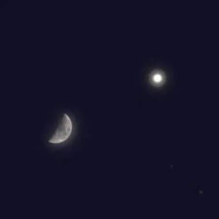 اقتران القمر بكوكب المشتري