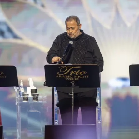 تريو أنغام وبهاء سلطان وجورج وسوف - الصورة من حساب موسم الرياض على الانستجرام