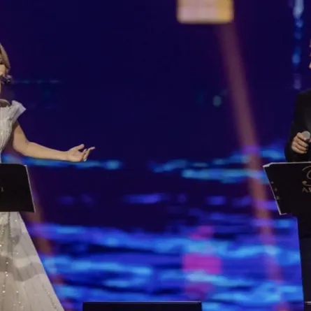 دويتو نوال الزغبي ووائل كفوري - الصورة من حساب موسم الرياض على الانستجرام