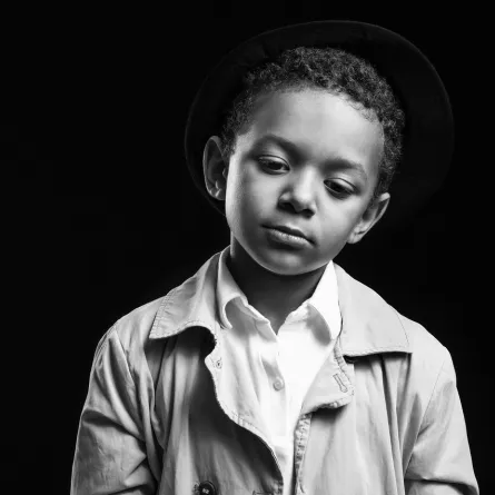 صورة لطفل حساس 