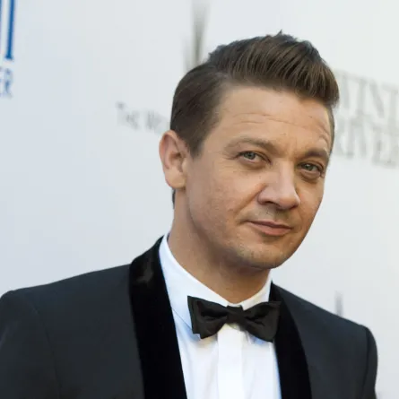 In this file photo taken on July 26, 2017 Actor Jeremy Renner  at Ace Hotel, in Los Angeles, California. VALERIE MACON / AFP