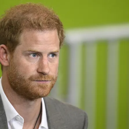 Prince Harry, Duke of Sussex, attends a press conference at the Merkur Spiel-Arena stadium in Duesseldorf, western Germany,  on September 6, 2022. Sascha Schuermann / AFP