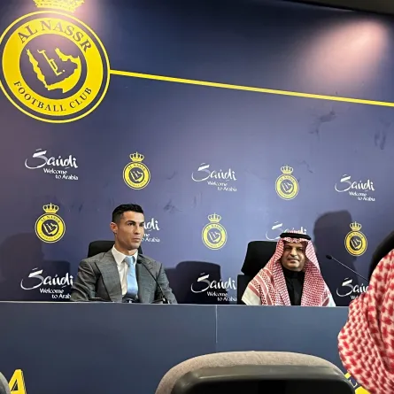 كريستيانو رونالدو في المؤتمر الصحفي - تصوير يارا طاهر 