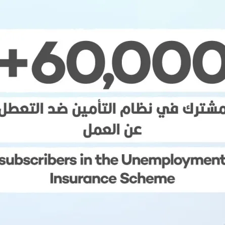  60 ألف مشترك في نظام التأمين ضد التعطل عن العمل. الصورة من حساب وزارة الموارد البشرية والتوطين على تويتر