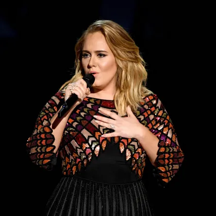 LOS ANGELES, CA - FEBRUARY 12: Recording artist Adele performs onstage during The 59th GRAMMY Awards at STAPLES Center on February 12, 2017 in Los Angeles, California. Kevin Winter/Getty Images for NARAS/AFP KEVIN WINTER / GETTY IMAGES NORTH AMERICA / Getty Images via AFP