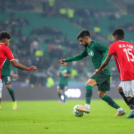 مباراة السعودية ضد اليمن في كأس الخليج 25 - الصورة من حساب المنتخب السعودي على تويتر