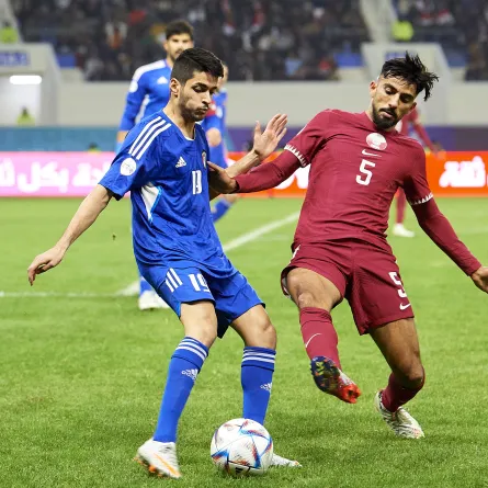 من مباراة قطر والكويت ضمن منافسات خليجي 25