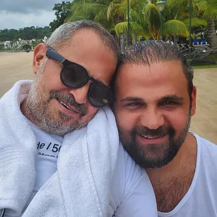 وديع ووالده جورج وسوف - صورة من صفحته على انستغرام