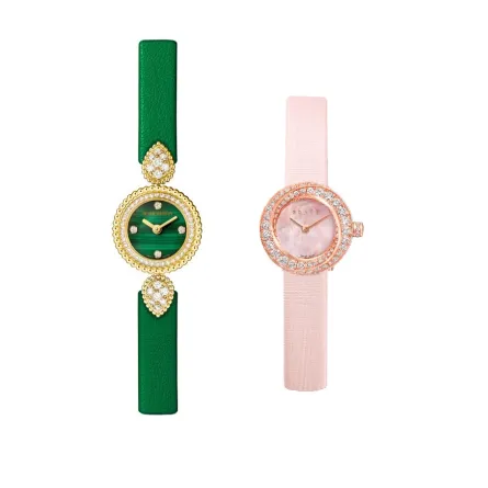 ساعات نسائية بمينا وحزام من نفس اللون لإطلالة راقية في شتاء 2023