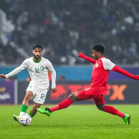 من مواجهة المنتخب السعودي مع نظيره العماني ضمن بطولة خليجي 25
