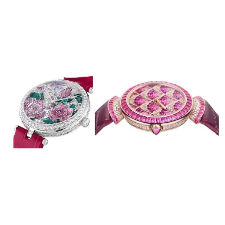 موديلات ساعات بميناء مرصعة بالأحجار الكريمة