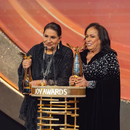 حياة الفهد وسعاد عبد الله - صورة  من المركز الاعلامي لموسم الرياض