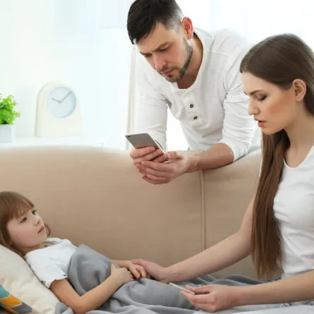 صورة لطفلة مريضة