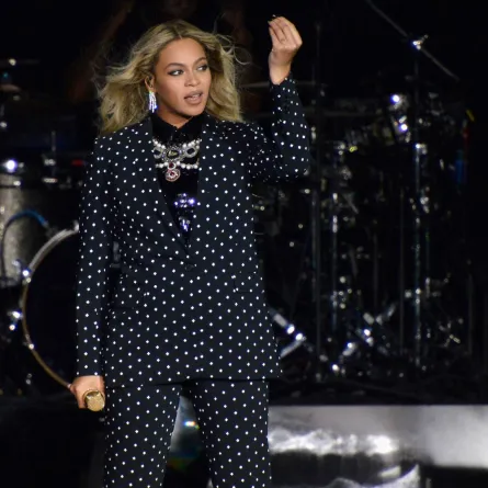 Beyonce performs on stage during a Get Out The Vote concert in support of Hillary Clinton at Wolstein Center in Cleveland, Ohio on November 4, 2016 in Cleveland, Ohio. Duane Prokop/Getty Images/AFP Duane Prokop / GETTY IMAGES NORTH AMERICA / Getty Images via AFP