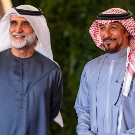 عبد المحسن النمر وحبيب غلوم صورة من المركز الاعلامي لموسم الرياض