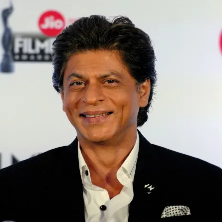 Indian Bollywood actor Shah Rukh Khan looks on during a promotional event in Mumbai on December 26, 2017. STR / AFP