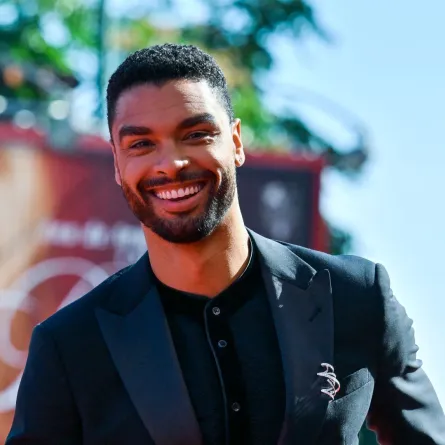British actor Rege-Jean Page arrives on September 5, 2022 for the screening of the film "The Banshees of Inisherin" presented in the Venezia 79 competition as part of the 79th Venice International Film Festival at Lido di Venezia in Venice, Italy. Andreas SOLARO / AFP