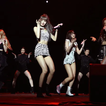 BLACKPINK performs on April 12, 2019 in Indio, California. Rich Fury/Getty Images for Coachella/AFP Rich Fury / GETTY IMAGES NORTH AMERICA / Getty Images via AFP