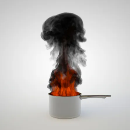 رائحة الطعام المحترق