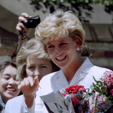 Diana, Princess of Wales, smiles as she meets wellwishers outside St Vincent's Hospice in Sydney on November 2, 1996, her last official engagement in Australia. Torsten BLACKWOOD / AFP