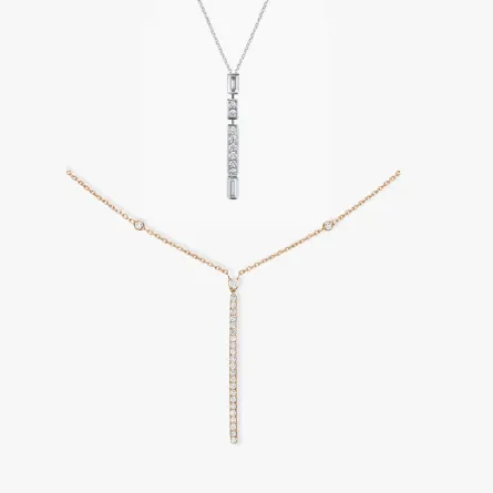 سلاسل ألماس على شكل حرف Y لمظهر عصري في إطلالات النهار