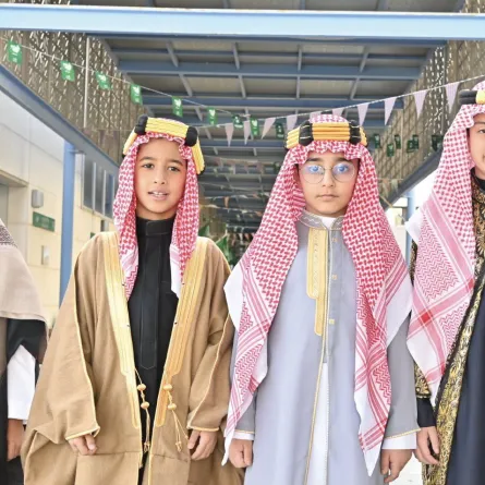 بمشاركة 1.2 مليون طالب وطالبة.. وزارة التعليم تحتفي بيوم التأسيس السعودي - الصورة من حساب تعليم الرياض على تويتر