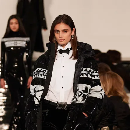 معطف باللونين الأسود والأبيض من رالف لورين Ralph Lauren