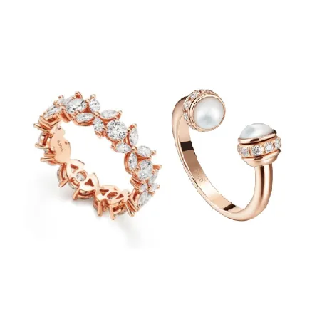 خواتم ذهب قابلة للتكديس لشتاء 2023