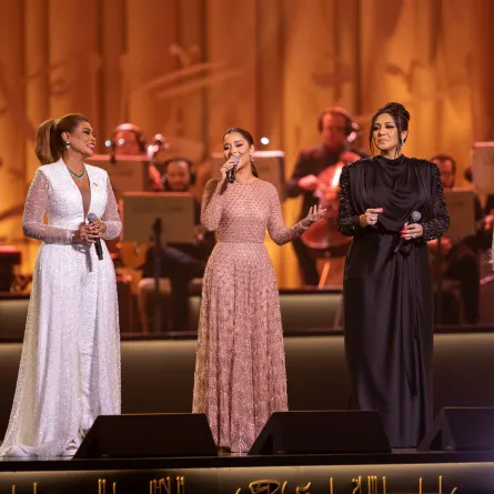 داليا مبارك وأسماء لمنور وبلقيس ووعد وأصيل هميم -الصورة من الهيئة العامة للترفيه