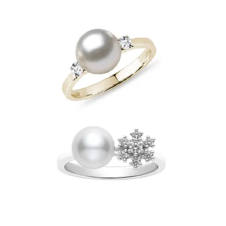 خواتم مرصعة بلؤلؤ أكويا