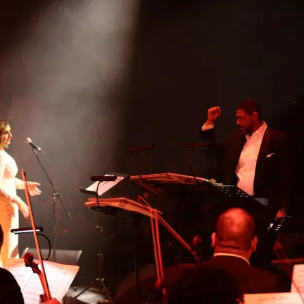 هاني فرحات وأنغام - الصورة من المكتب الإعلامي لهاني فرحات