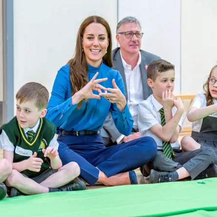 Britain's Catherine, Duchess of Cambridge during a visit to St. John's Primary School in Glasgow on May 11, 2022. Jane Barlow / POOL / AFP