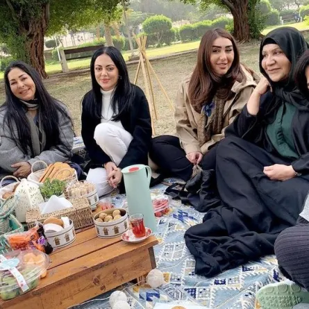 كواليس مسلسل مجاريح - صورة من صفحة الفنانة شوق موسوي