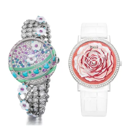 ساعات نسائية مزينة بالورود لشتاء 2023