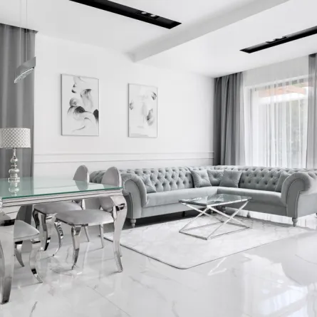 جاذبية اللون الفضي في الديكور الداخلي