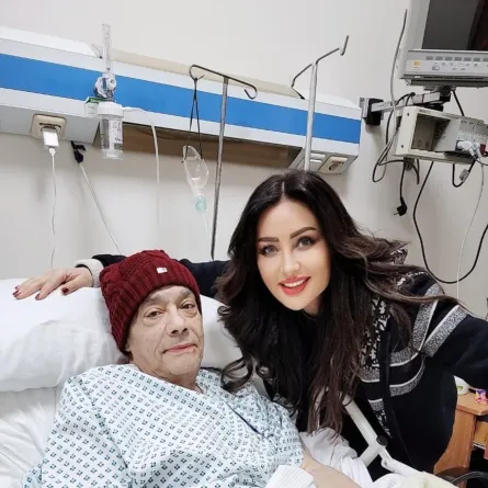 حلمي بكر مع لطيفة - الصورة من حساب لطيفة على تويتر