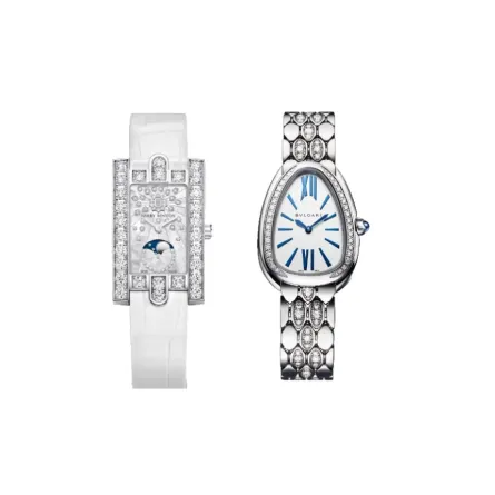 تزيني بساعات باللون الفضي والأبيض لإطلالاتكِ النهارية الأنيقة