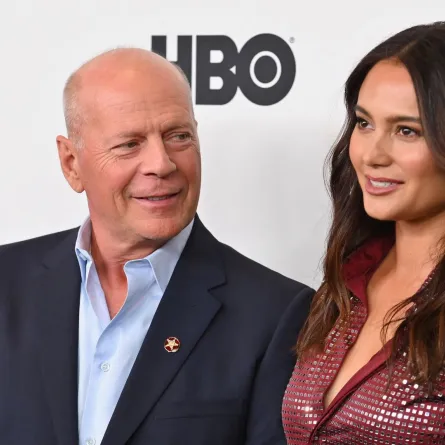 Bruce Willis and wife Emma Heming Willis at Alice Tully Hall on October 11, 2019 in New York City. Angela Weiss / AFP